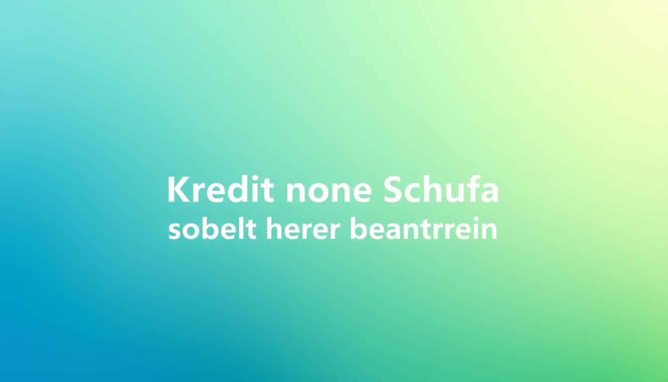 Kredit ohne Schufa sofort hier beantragen